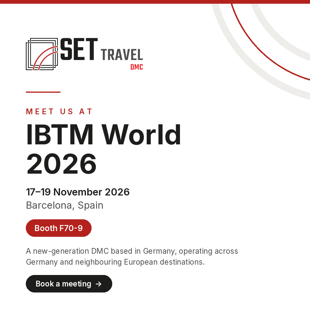Meet SET Travel DMC at IBTM World 2026, Barcelona, 17 to 19 November, booth F70-9